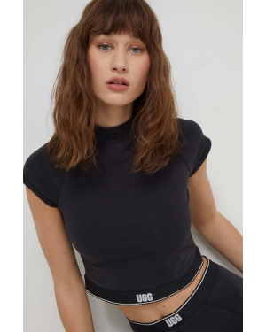 UGG t-shirt damski kolor czarny z półgolfem