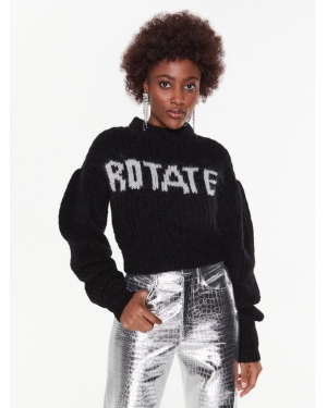 ROTATE Sweter Knit Puff-Sleeve RT2286 Czarny Regular Fit