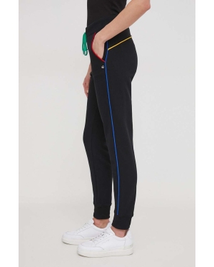 United Colors of Benetton spodnie dresowe bawełniane kolor czarny gładkie