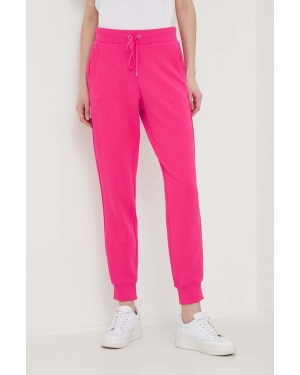 United Colors of Benetton spodnie dresowe bawełniane kolor różowy gładkie