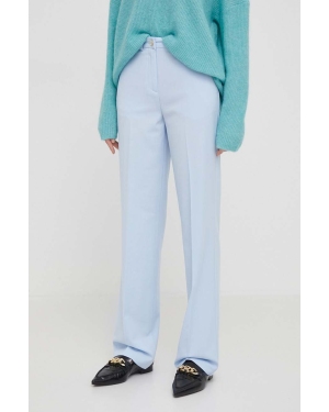United Colors of Benetton spodnie damskie kolor niebieski proste high waist