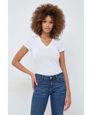 Armani Exchange t-shirt bawełniany damski kolor biały