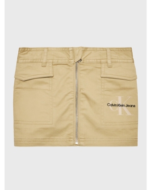 Calvin Klein Jeans Spódnica Monogram IG0IG01824 Beżowy Regular Fit
