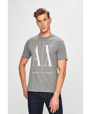 Armani Exchange t-shirt bawełniany kolor szary z nadrukiem