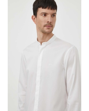 Armani Exchange koszula męska kolor biały regular ze stójką