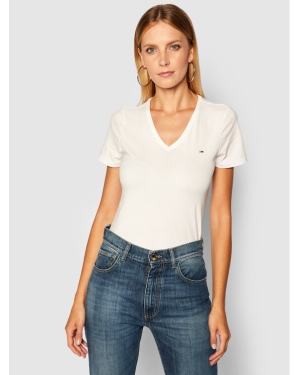 Tommy Jeans T-Shirt Tjw Skinny Stretch DW0DW09197 Biały Slim Fit