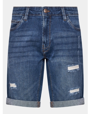 INDICODE Szorty jeansowe Kaden Holes 70-104 Niebieski Regular Fit