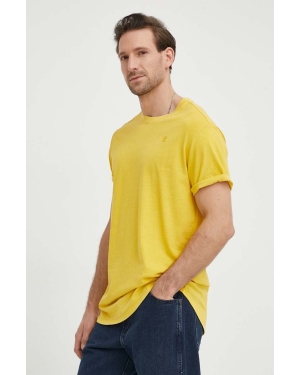 G-Star Raw t-shirt bawełniany x Sofi Tukker męski kolor żółty gładki