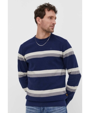 G-Star Raw sweter z domieszką wełny męski kolor niebieski