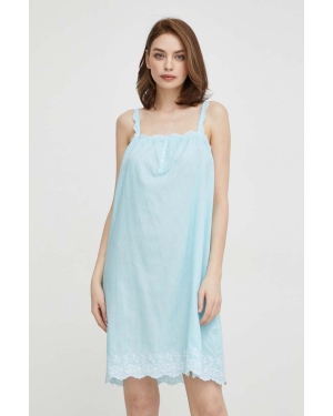Lauren Ralph Lauren koszula nocna damska kolor niebieski