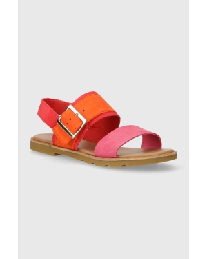Sorel sandały zamszowe ELLA III SLINGBACK damskie kolor różowy 2069721617