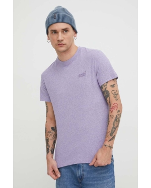 Superdry t-shirt bawełniany męski kolor fioletowy melanżowy