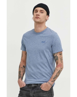 Superdry t-shirt bawełniany męski kolor niebieski melanżowy