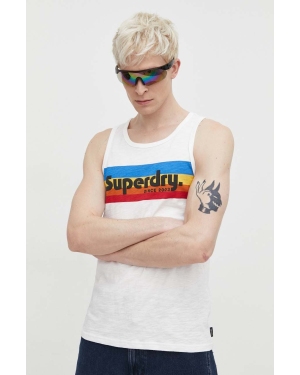 Superdry t-shirt bawełniany męski kolor biały