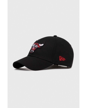 New Era czapka z daszkiem bawełniana kolor czarny z aplikacją CHICAGO BULLS