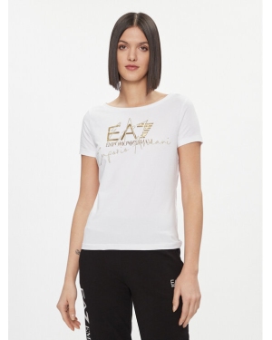 EA7 Emporio Armani T-Shirt 3DTT26 TJFKZ 0101 Biały Regular Fit