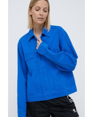adidas Originals kurtka jeansowa x Ksenia Schnaider damska kolor niebieski przejściowa oversize IU2460