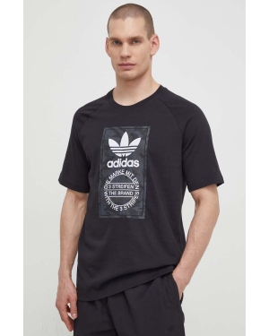 adidas Originals t-shirt bawełniany męski kolor czarny z nadrukiem IS0236