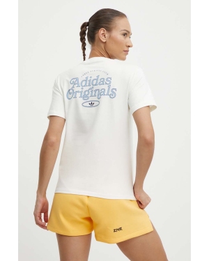 adidas Originals t-shirt damski kolor beżowy IR7473