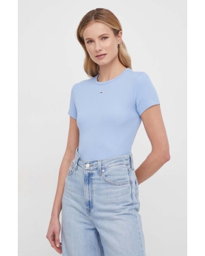 Tommy Jeans t-shirt damski kolor niebieski