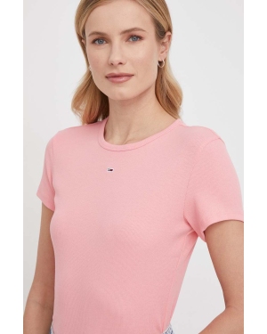 Tommy Jeans t-shirt damski kolor różowy