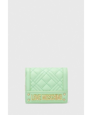 Love Moschino portfel damski kolor turkusowy