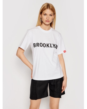 Victoria Victoria Beckham T-Shirt Brooklyn 2221JTS002511A Biały Regular Fit