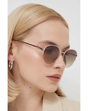 Love Moschino okulary przeciwsłoneczne damskie kolor beżowy