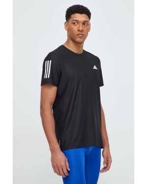 adidas Performance t-shirt do biegania Own the Run kolor czarny z nadrukiem IN1500