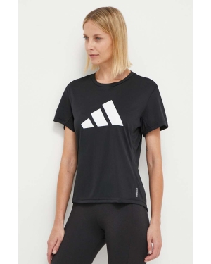 adidas Performance t-shirt do biegania Run It kolor czarny IL7227