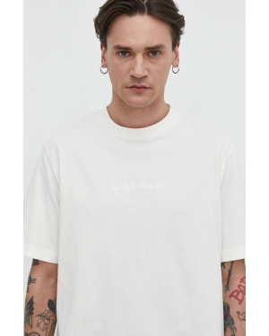 Abercrombie & Fitch t-shirt bawełniany męski kolor beżowy gładki