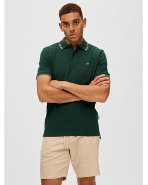 Selected Homme Polo 16087840 Zielony Regular Fit