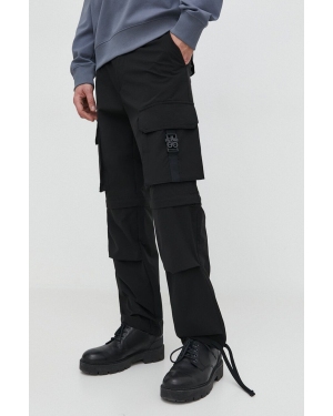 HUGO spodnie męskie kolor czarny w fasonie cargo