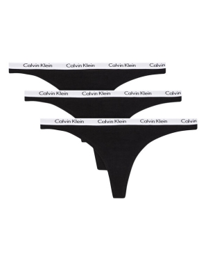 Calvin Klein Underwear Komplet 3 par stringów 000QD3587E Czarny