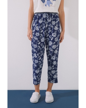 women'secret spodnie piżamowe Mix & Match damskie kolor niebieski