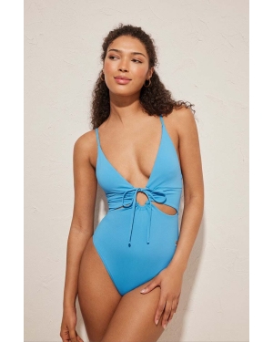 women'secret strój kąpielowy PARADISE kolor niebieski miękka miseczka 5527086