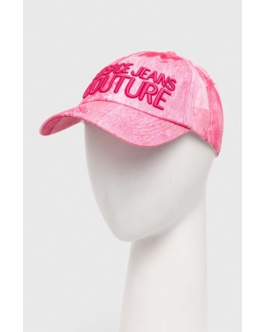 Versace Jeans Couture czapka z daszkiem kolor różowy wzorzysta