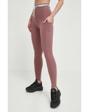 Calvin Klein Performance legginsy treningowe kolor różowy z nadrukiem