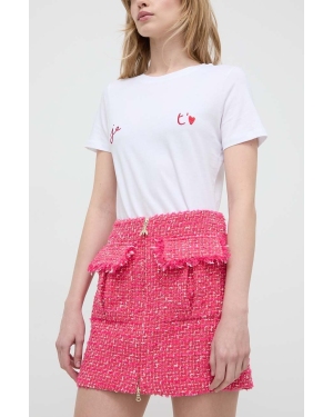 Patrizia Pepe spódnica kolor różowy mini prosta