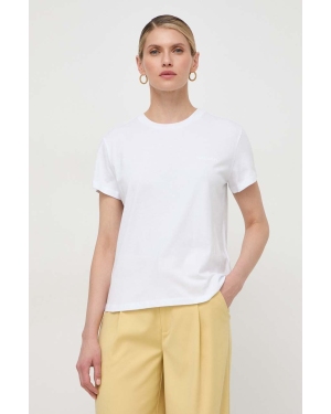 Patrizia Pepe t-shirt bawełniany damski kolor biały