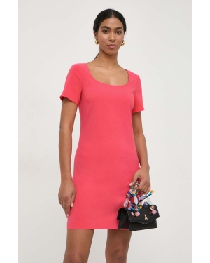 Patrizia Pepe sukienka kolor różowy mini prosta