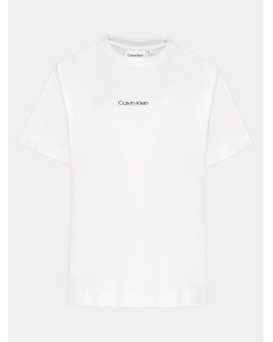 Calvin Klein Curve T-Shirt Inclusive Micro Logo K20K203712 Biały Regular Fit