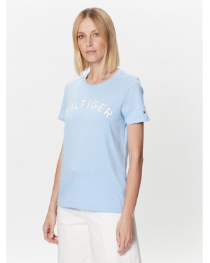 Tommy Hilfiger T-Shirt Varsity WW0WW37864 Błękitny Regular Fit