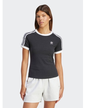 adidas T-Shirt 3-Stripes IU2429 Czarny Slim Fit