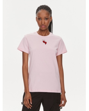 Pinko T-Shirt 100789 A1P8 Różowy Regular Fit