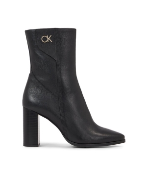 Calvin Klein Botki Cup Heel Ankle Boot W/Hw 80 HW0HW01750 Czarny