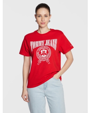 Tommy Jeans T-Shirt Varsity DW0DW14919 Czerwony Loose Fit