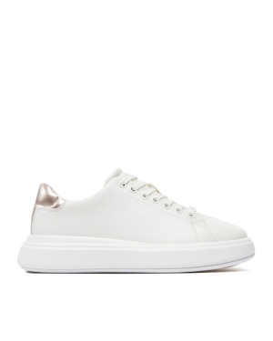 Calvin Klein Sneakersy Cupsole Lace Up Leather HW0HW01987 Biały
