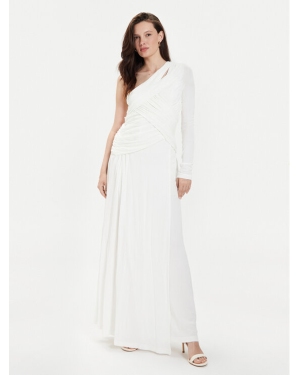 TWINSET Sukienka wieczorowa 241TP2740 Biały Slim Fit