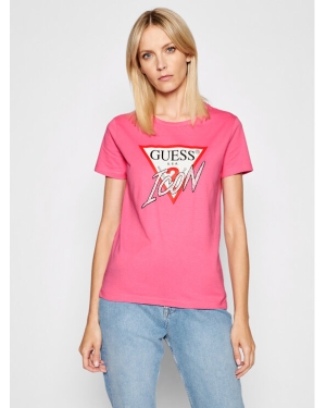 Guess T-Shirt Icon W1YI0Y I3Z00 Różowy Regular Fit